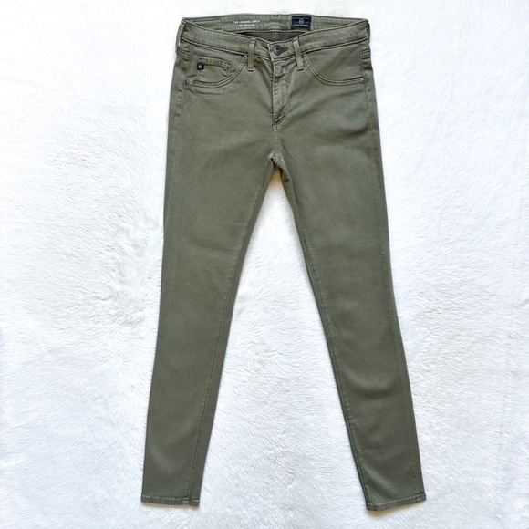 AG Adriano Goldschmied The Legging Super Skinny Ankle Green Stretch Jeans - Picture 4 of 10